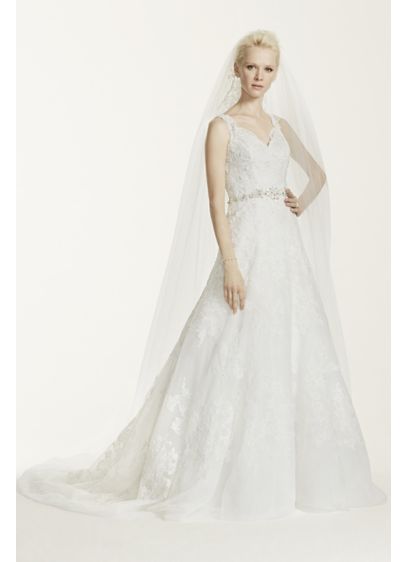 Long A-Line Formal Wedding Dress - Oleg Cassini